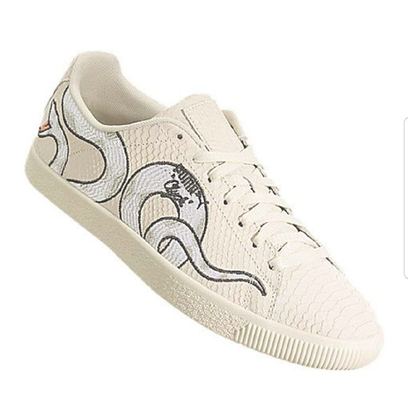 puma clyde snake embroidery